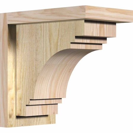 Ekena Millwork Pescadero Rough Sawn Corbel w/Backplate, Douglas Fir, 6"W x 10"D x 10"H COR06X10X10PEC01RDF
